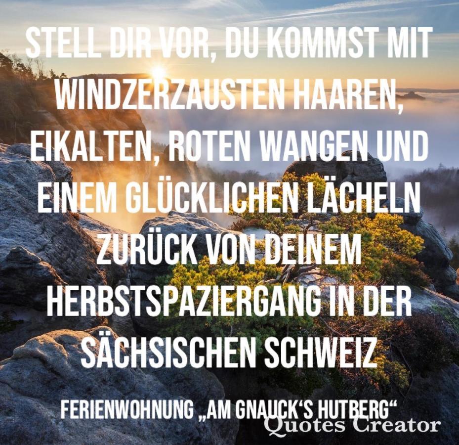 Ferienwohnung „Am Gnaucks Hutberg“ Hohnstein Esterno foto