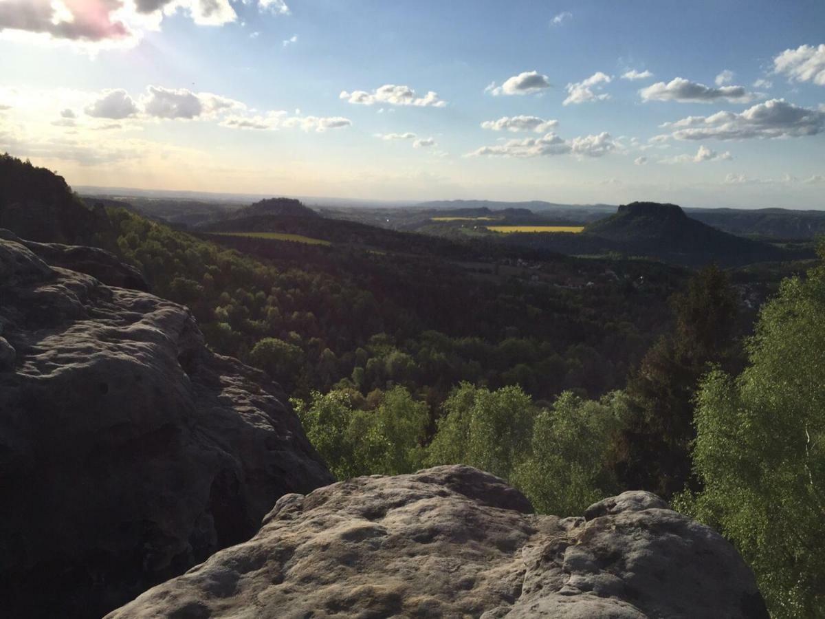 Ferienwohnung „Am Gnaucks Hutberg“ Hohnstein Esterno foto